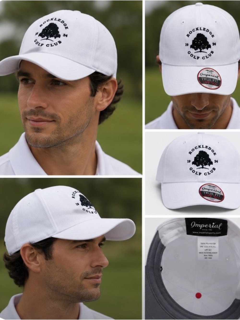 NWT Imperial True Fit UPF 50+ Rockledge Golf Club Ryder Cup 2022 Golf Hat White